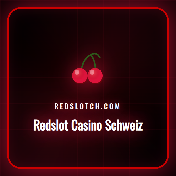 Die offizielle Startseite des Redslot Casino Schweiz auf einem Laptop.