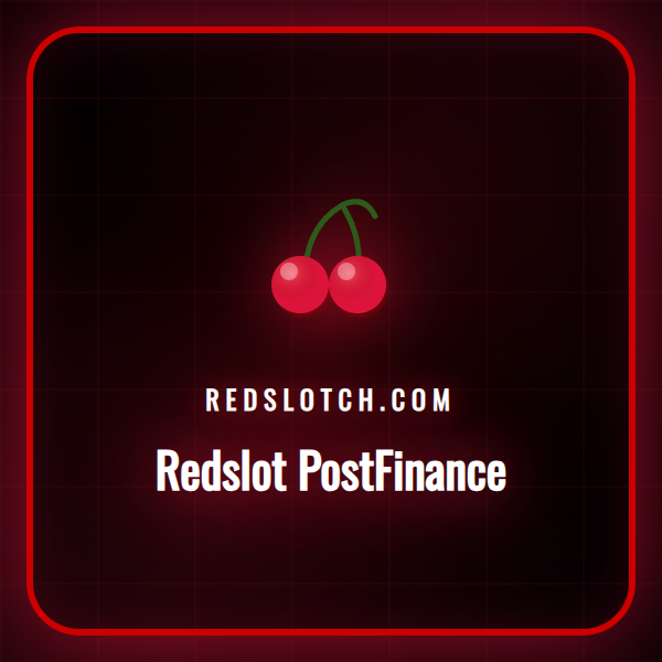 Logo von Redslot neben dem PostFinance-Logo als Zahlungsmethode