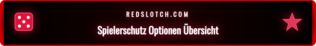 Übersicht der verschiedenen Optionen für eine Spielpause oder Sperre bei Redslot.