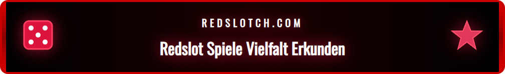 Übersicht der verschiedenen Themen und Designs von Redslot Spielautomaten.